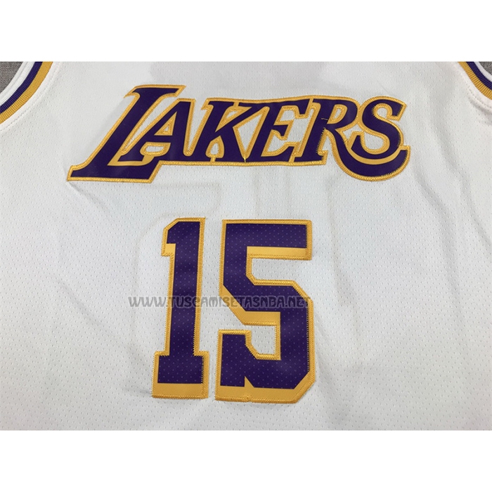 Camiseta Austin Reaves NO 15 Los Angeles Lakers Association 2022-23 Blanco